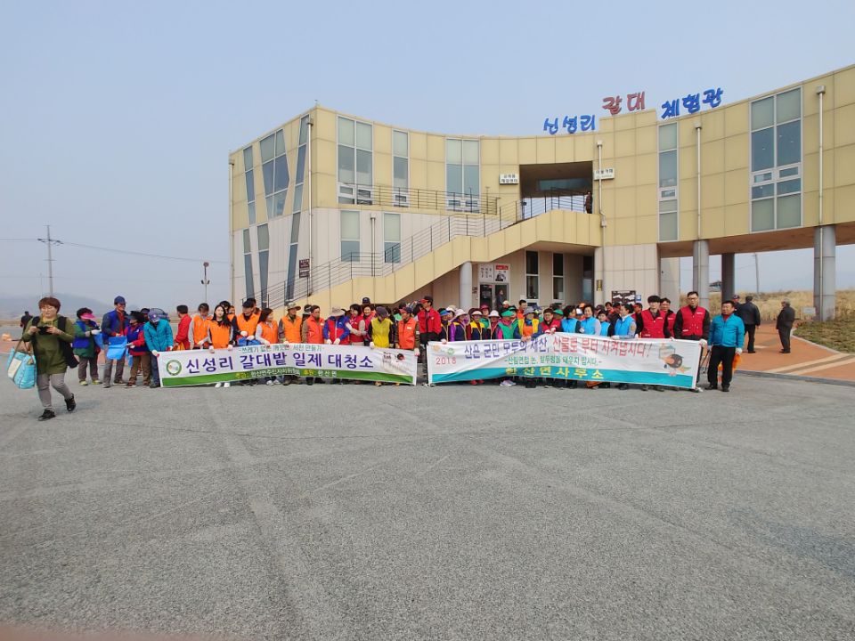한산면, 새봄맞이 신성리 갈대밭 대청소 실시